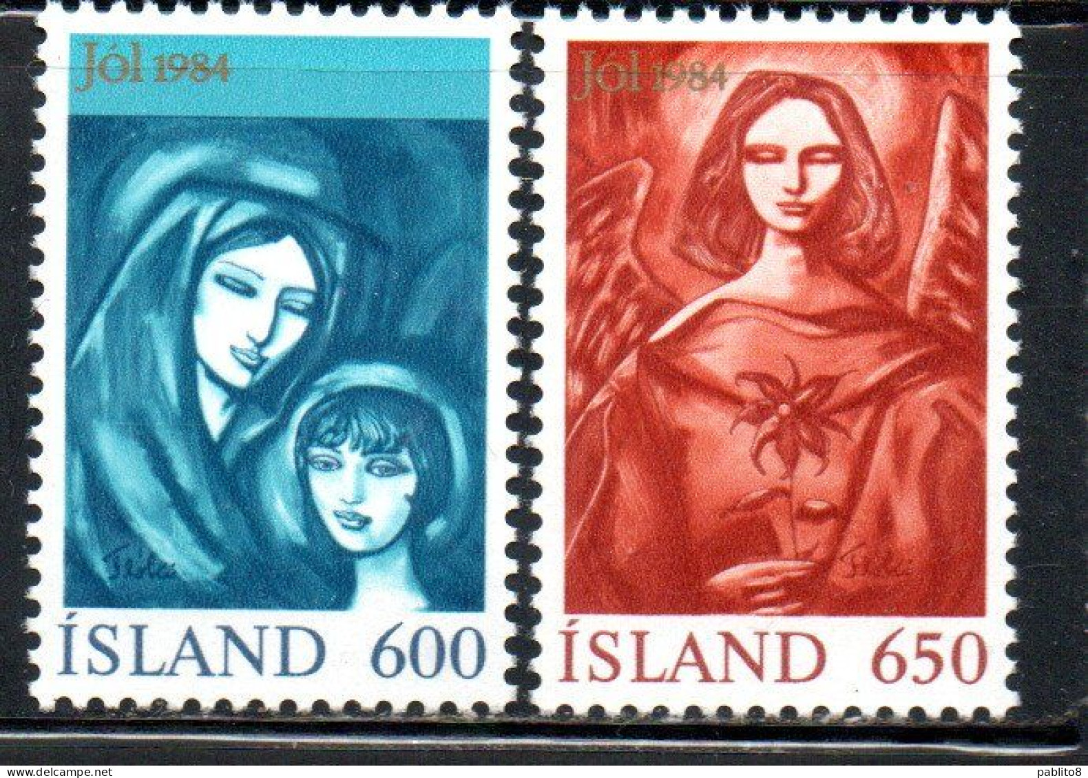 ISLANDA ICELAND ISLANDE ISLAND 1984 CHRISTMAS NATALE NOEL WEIHNACHTEN NAVIDAD JOL COMPLETE SET SERIE COMPLETA MNH - Ongebruikt