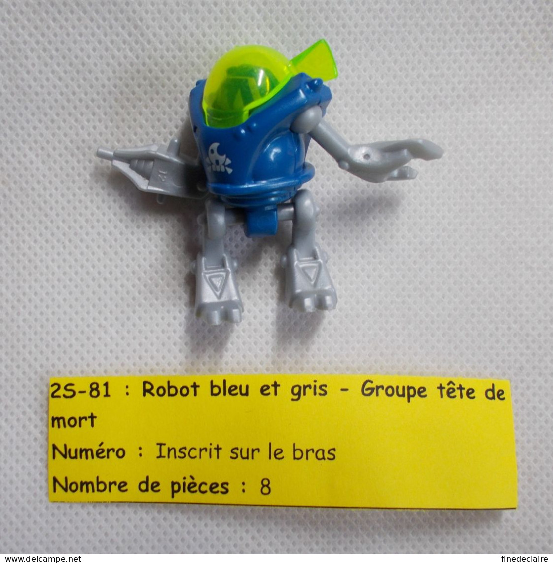 Kinder - Robot Bleu Et Gris Du Groupe Tête De Mort - 2S 081 - Sans BPZ - Steckfiguren