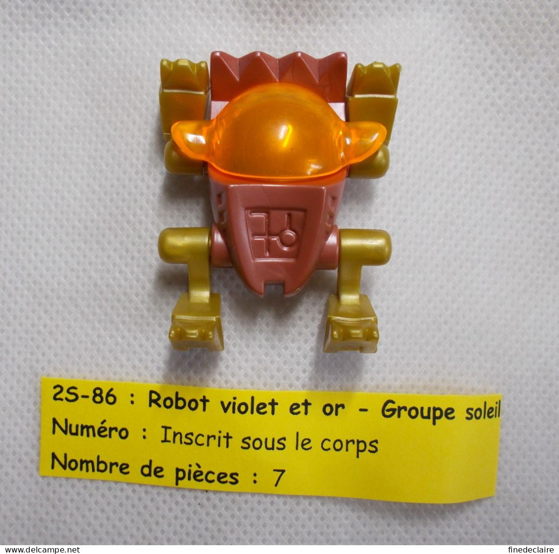 Kinder - Robot Violet Et Or Du Groupe Soleil - 2S 086 - Sans BPZ - Mountables