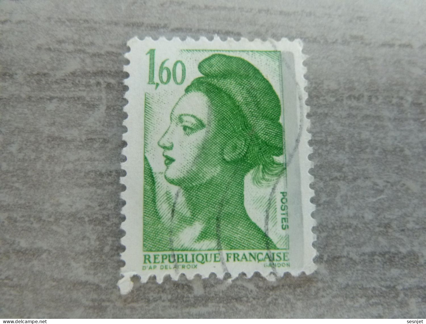 Liberté De Gandon - 1f.60 -  Yt 2219 - Vert - Oblitéré - Année 1982 - - 1982-1990 Liberty Of Gandon