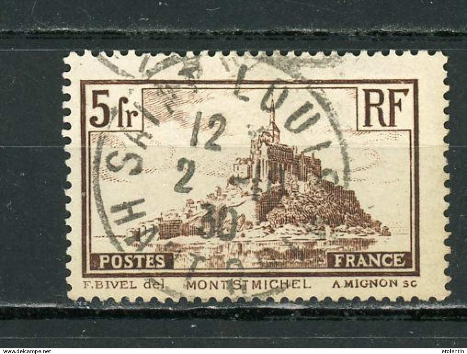 FRANCE - MONT St MICHEL - N° Yvert 260 Obli. Ronde De SAINT LOUIS De 1930 - Usados