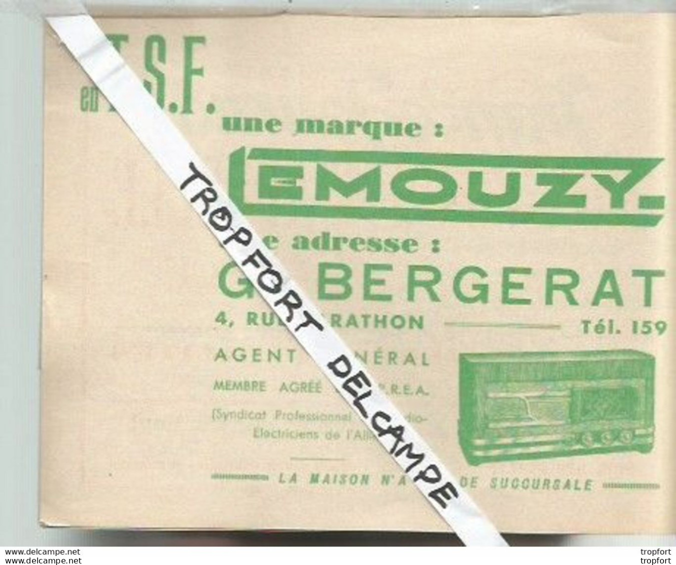 Bb // Vintage // Old French movie program / Programme cinéma Montluçon DONOGOO