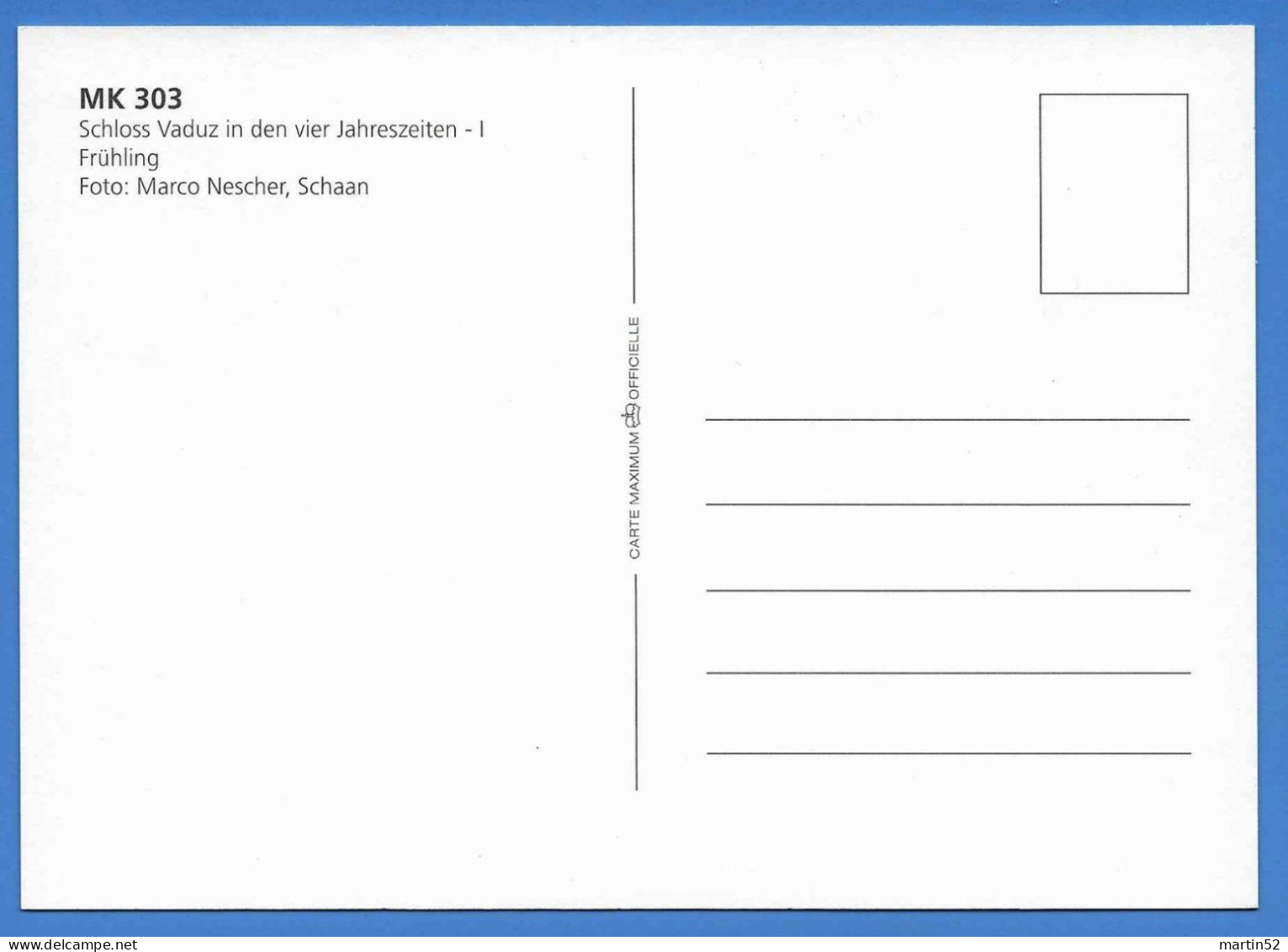 Liechtenstein 2009: Schloss Vaduz Zu 1465-1466 Mi 1522-1523 Yv 1463-1464 Auf MK-Set N° 303 (Zu CHF 10.00) - Kastelen