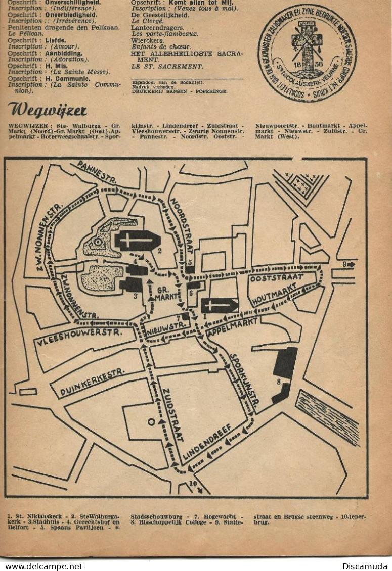 Veurne - Boeteprocessie Jaren 1950 - 24 Blz - Programs