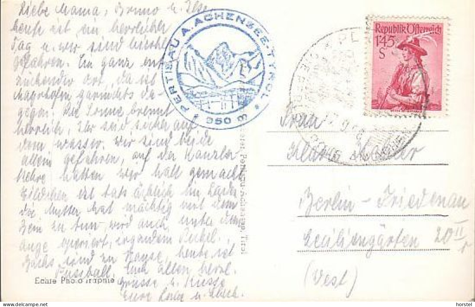 Austria - 6213 Pertisau - Am Achensee - Alte Ortsansicht - Nice Stamp 1958 - Pertisau