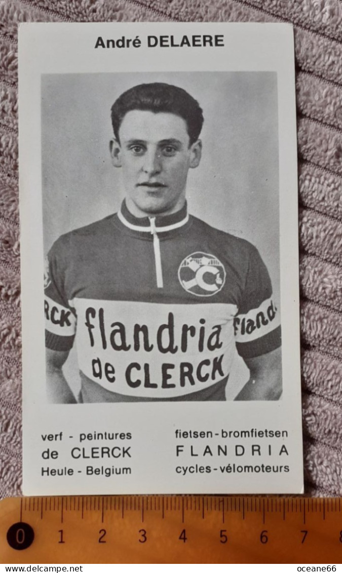 André Delaere Flandria De Clerck Format 7 X 12 Cm - Cyclisme