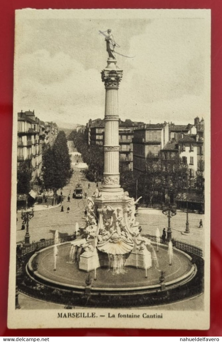 CPA Non Circulée - FRANCE -  MARSEILLE - La Fontaine Cantini - Parchi E Giardini