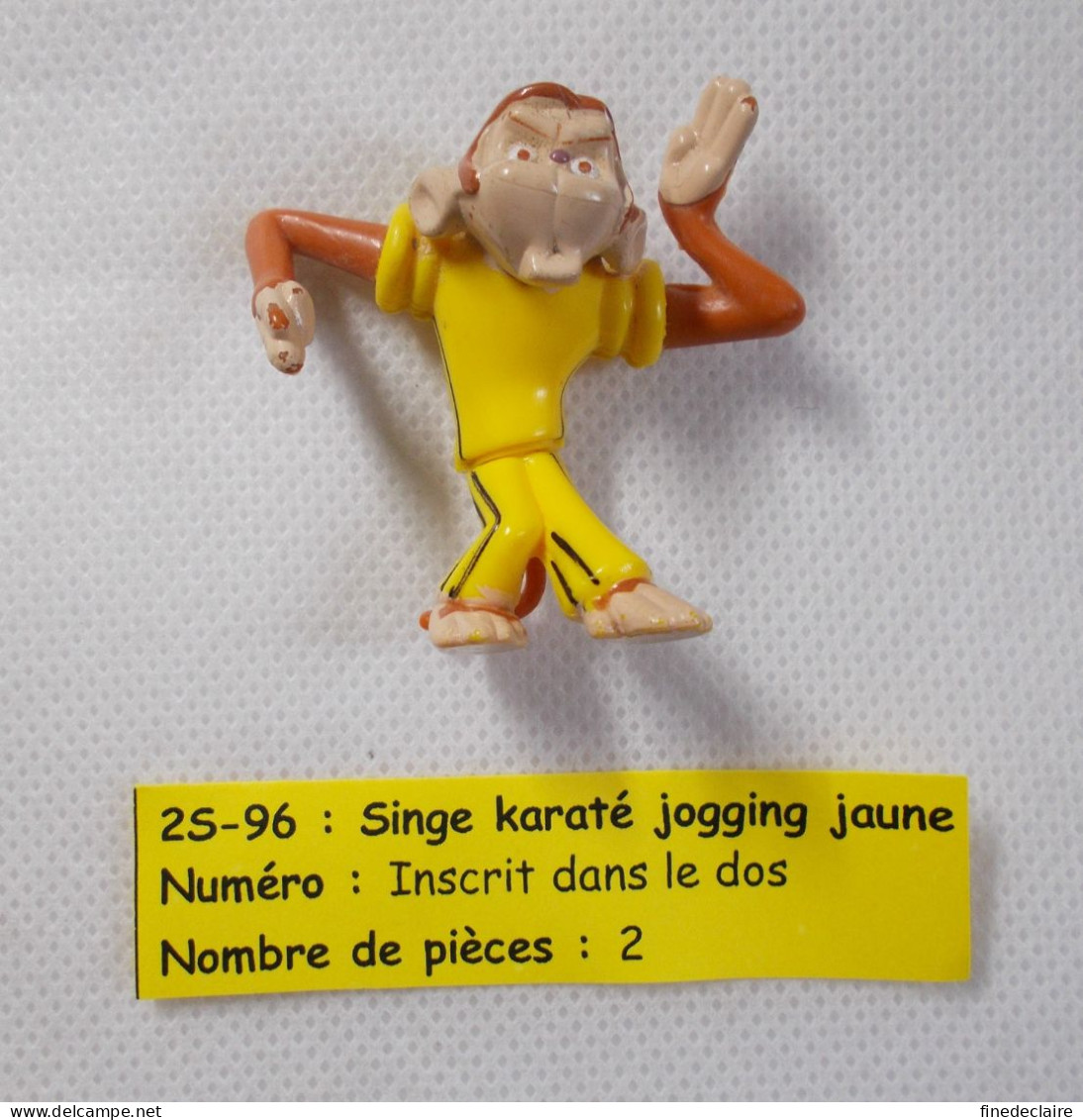 Kinder - Singe Karaté Jogging Jaune - 2S 096 - Sans BPZ - Inzetting