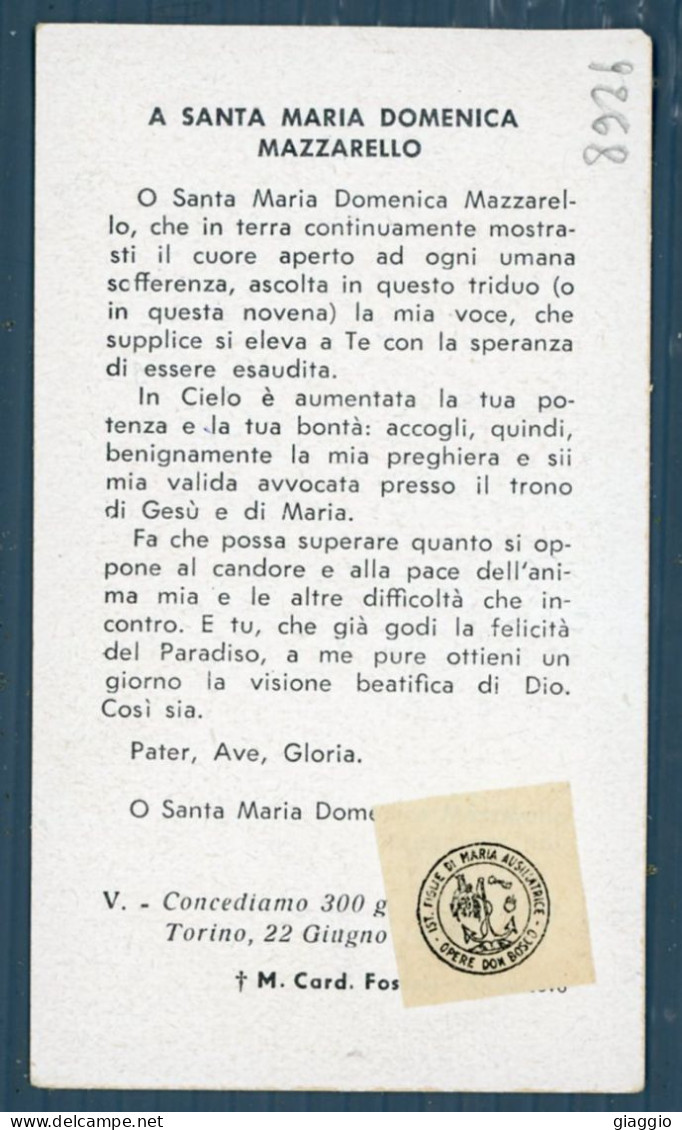 °°° Santino N. 9268 - Santa Maria Domenica Mazzarello Con Reliquia °°° - Religión & Esoterismo