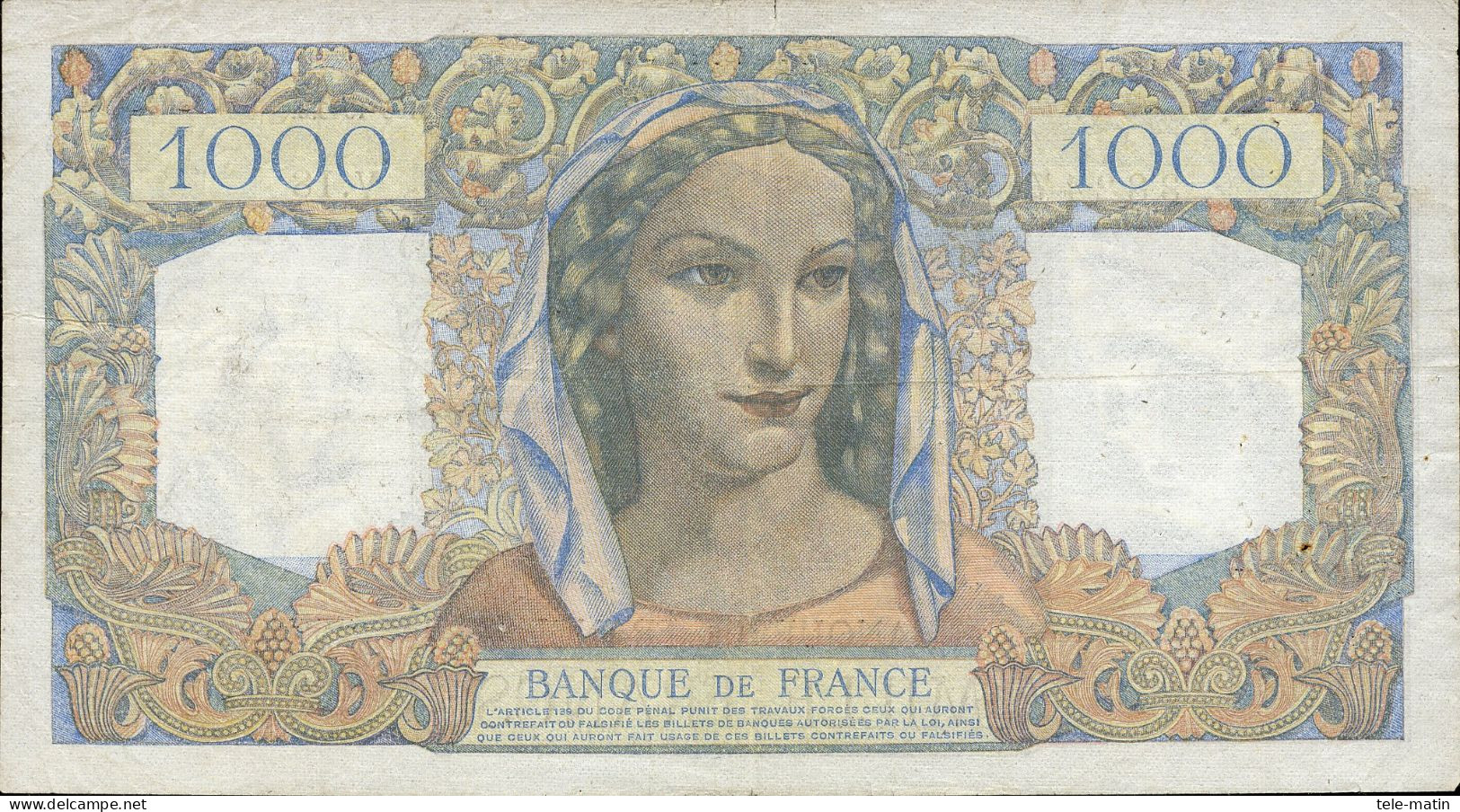 1000 Frs Minerve Et Hercule De 1945 ( Billet En Sup ) - 1 000 F 1945-1950 ''Minerve Et Hercule''