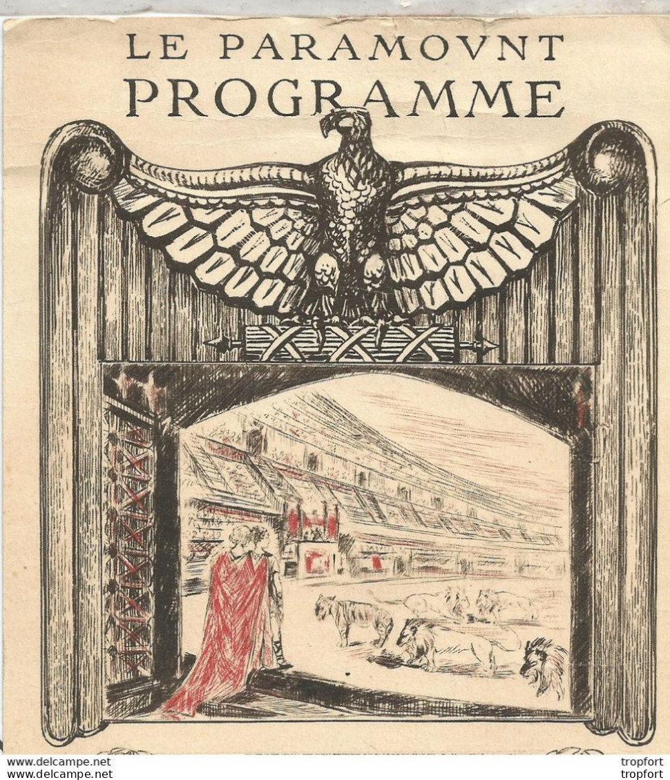 Bb // Vintage // Old French Movie Program / Programme Cinéma Le Signe De La Croix Cecil B.DE MILLE - Programmes