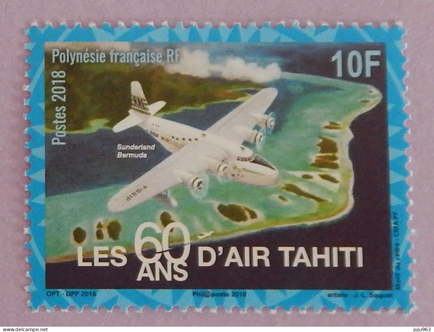 POLYNESIE FRANCAISE  YT 1176 NEUF**MNH "LES 60 ANS D'AIR HAITI" ANNÉE 2018 - Unused Stamps