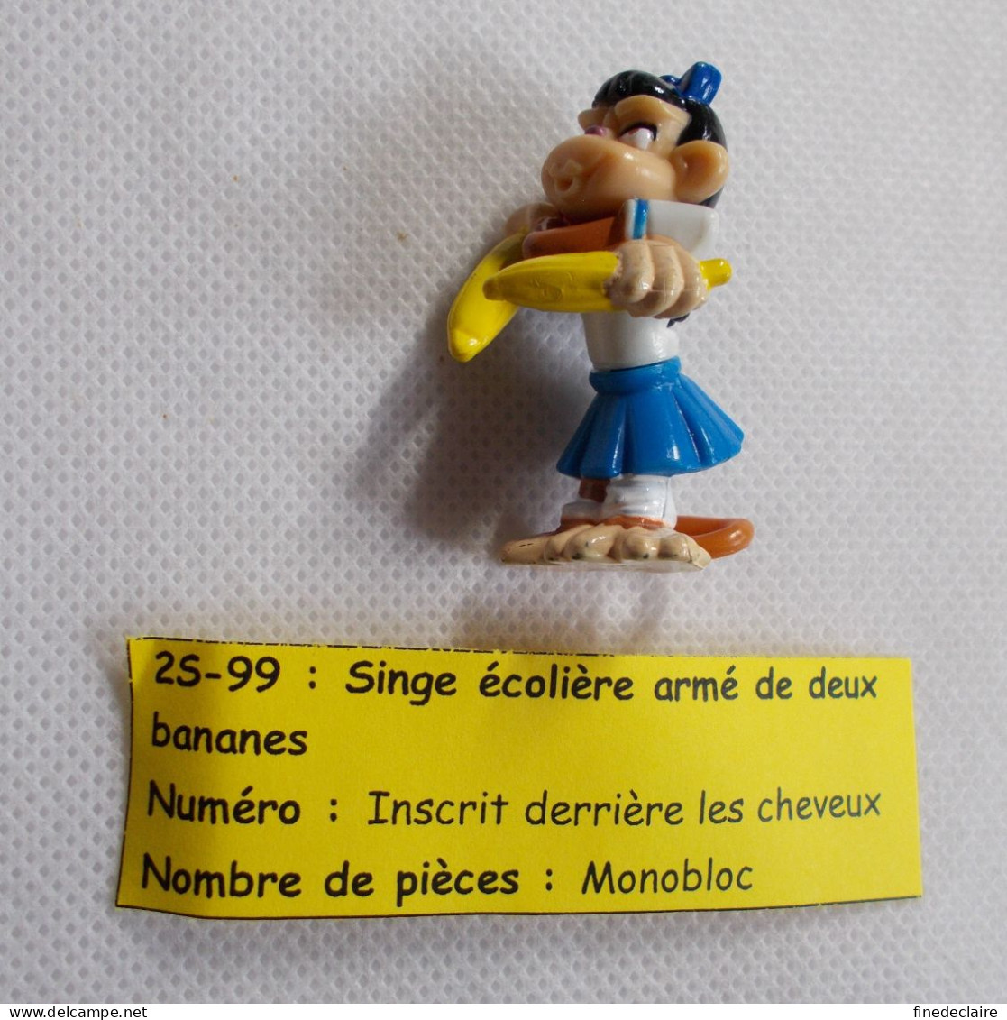 Kinder - Singe écolière Armé De Deux Bananes - 2S 099 - Sans BPZ - Aufstellfiguren