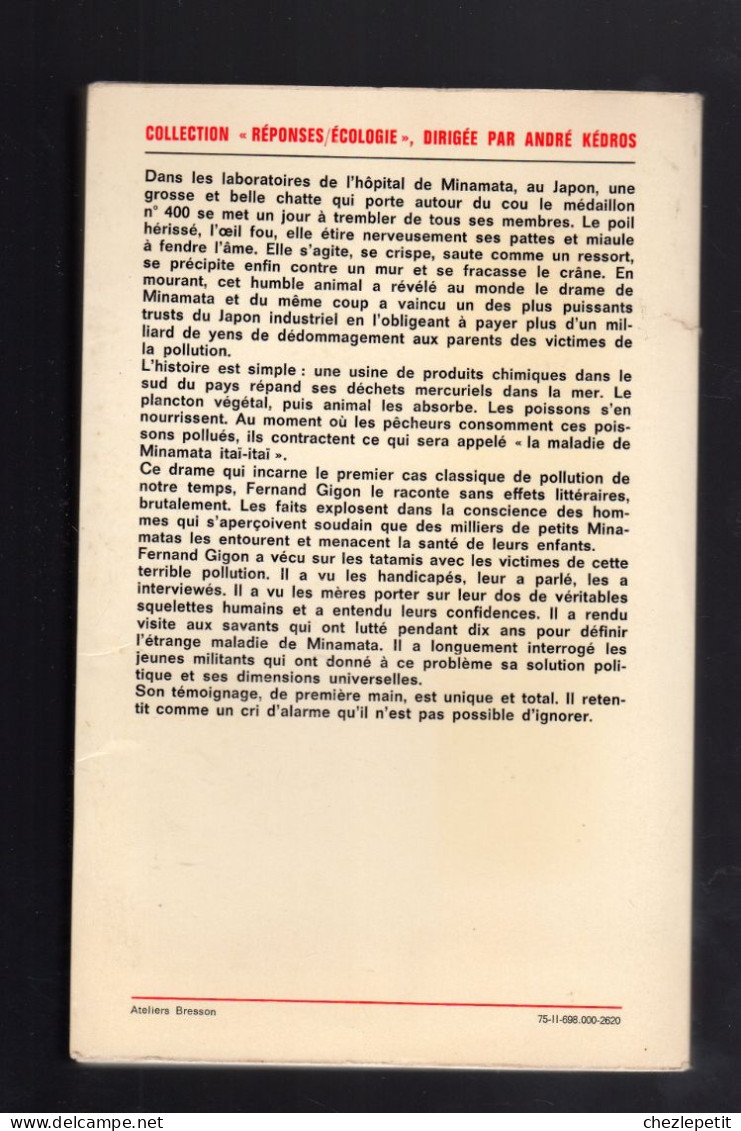 LE 400e CHAT Ou LES POLLUES DE MINAMATA FERNAND GIGON 1975 - Historia