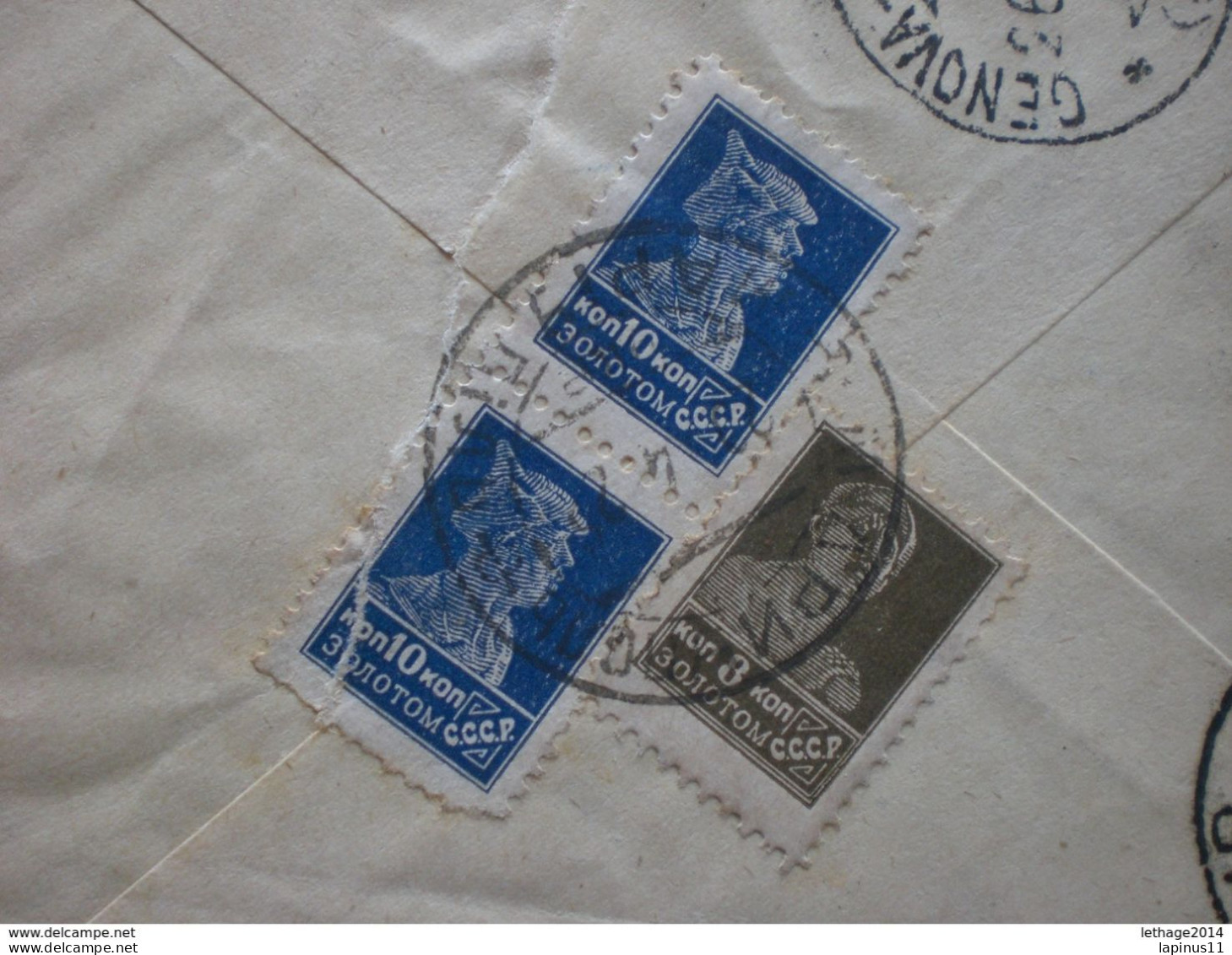 RUSSIA RUSSIE РОССИЯ STAMPS COVER 1926 REGISTER MAIL RUSSLAND TO ITALY RRR RIF. TAGG (141) - Lettres & Documents