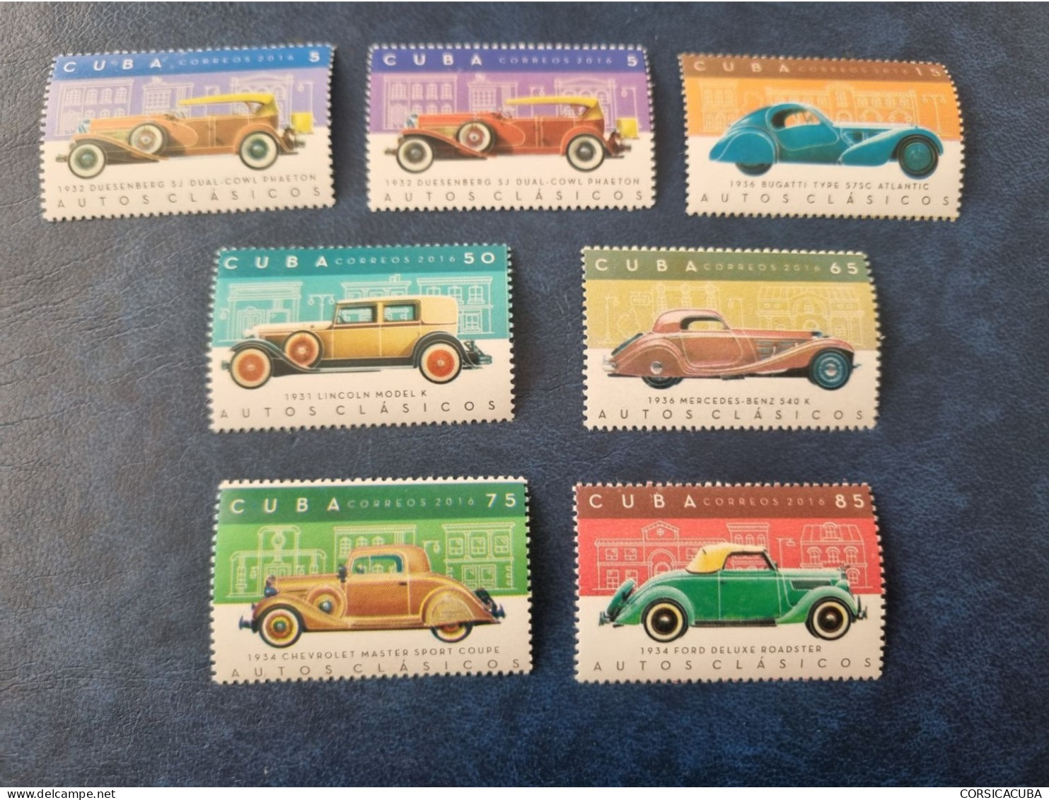 CUBA  NEUF    2016   AUTOS  CLASICOS  //  PARFAIT  ETAT  //  1er  CHOIX  // 5c En Deux Couleurs - Neufs