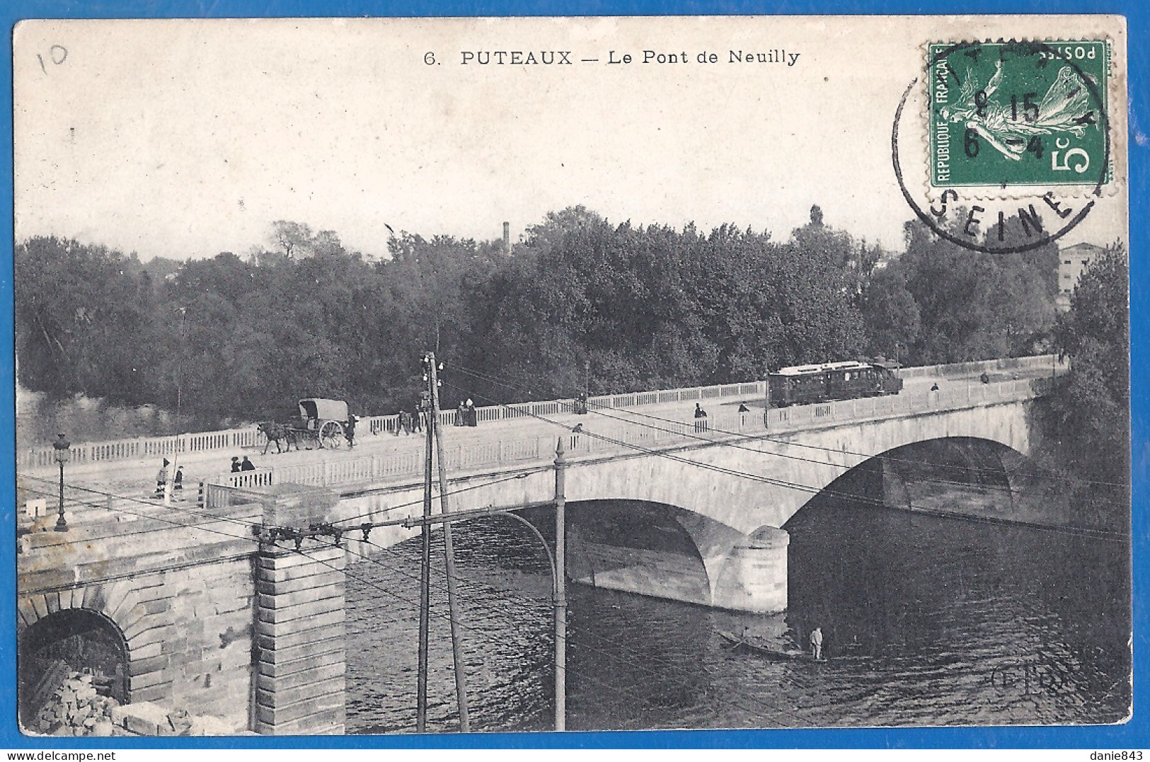 CPA  - HAUTS DE SEINE - PUTEAUX - PONT DE NEUILLY - Petite Animation, Attelage, Tramway - Puteaux