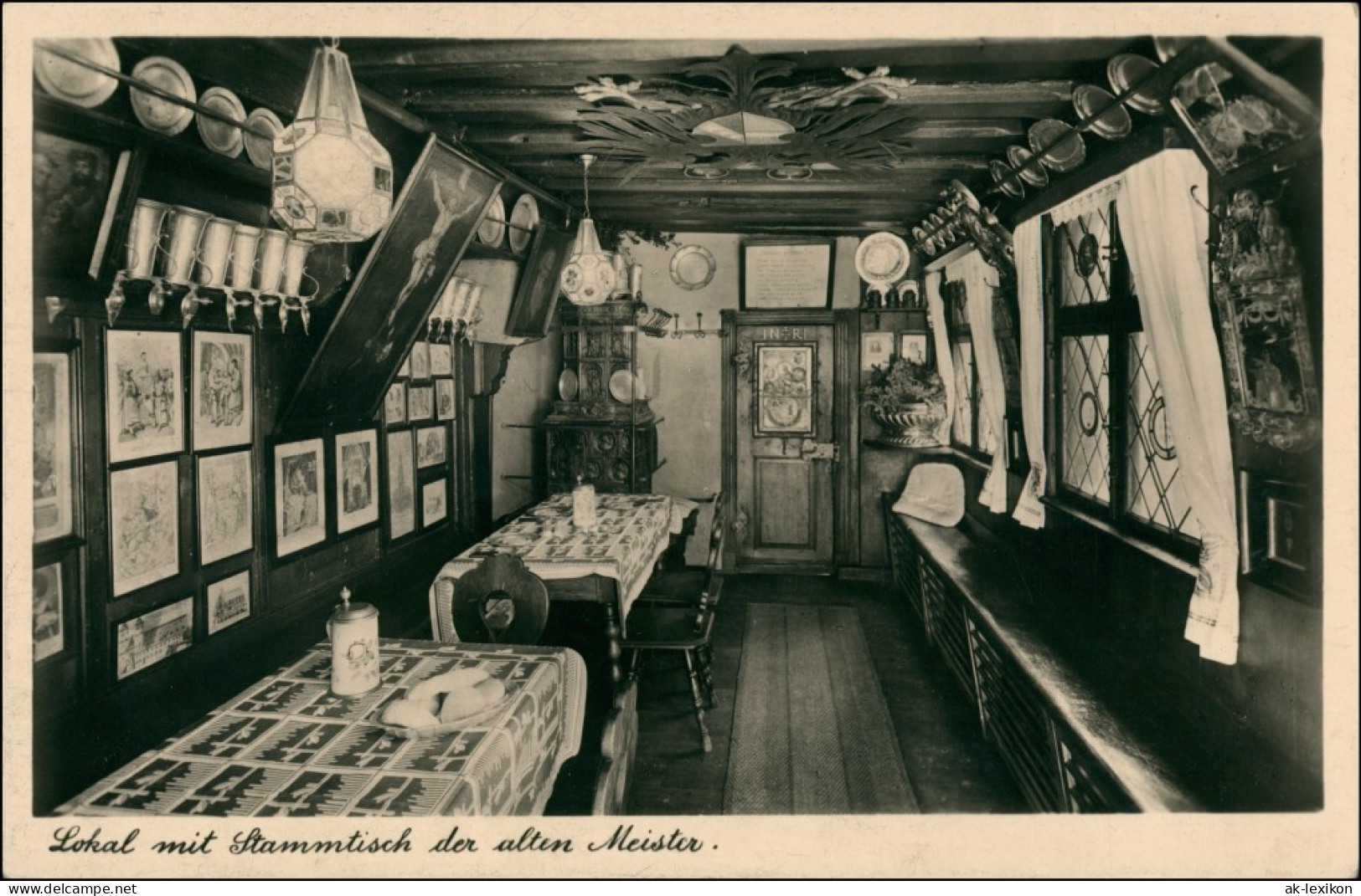 Ansichtskarte Nürnberg Bratwurstglöcklein Lokal Mit Stammtisch 1932 - Nuernberg