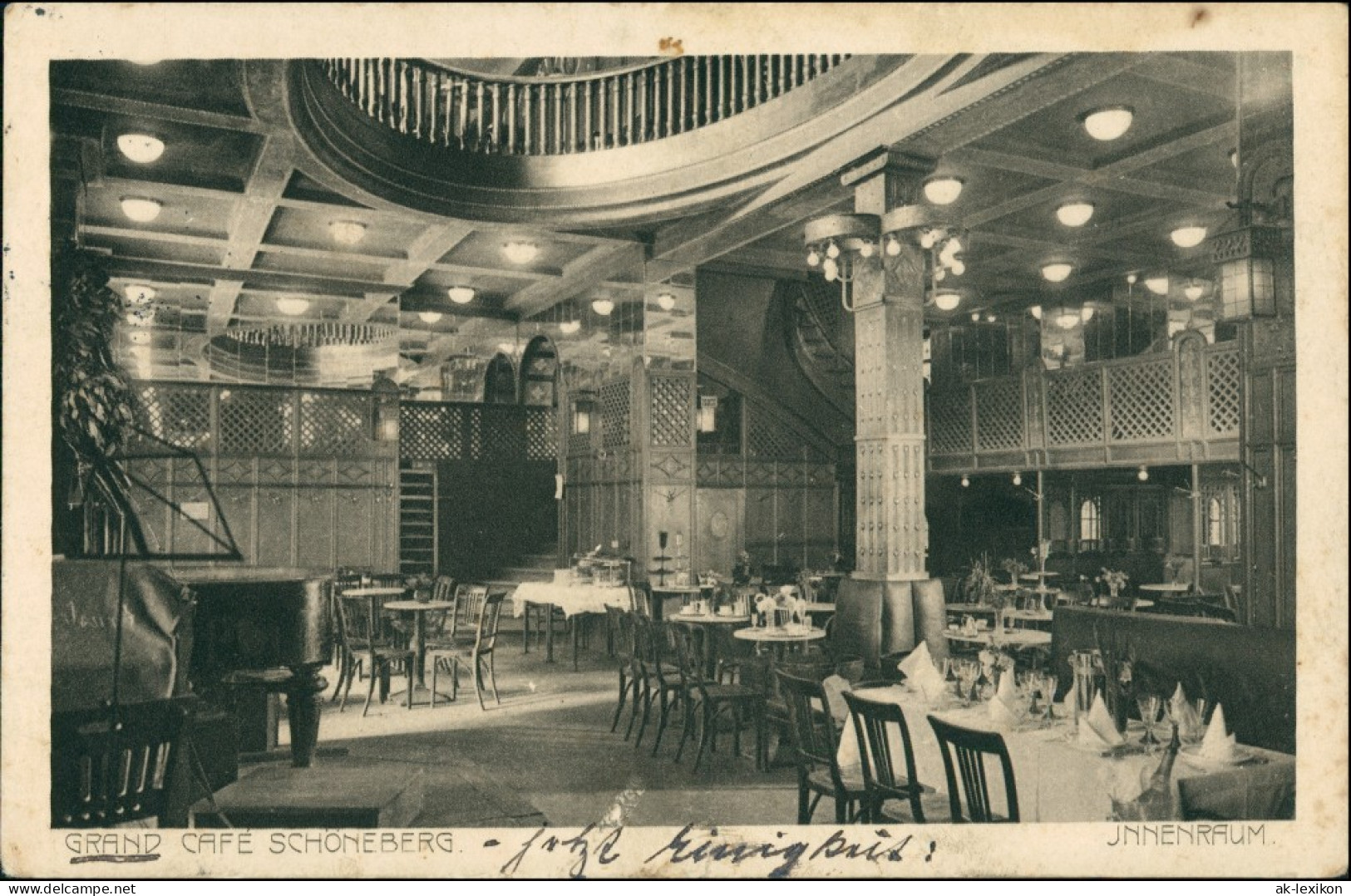 Ansichtskarte Schöneberg-Berlin Grand Cafe - Saal Akazienstraße 1916 - Schöneberg