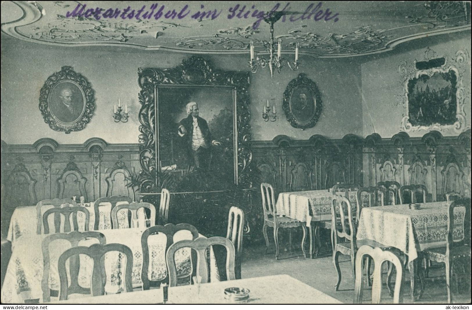 Ansichtskarte Salzburg Mozartstube Im Stieglkeller 1910 - Autres & Non Classés