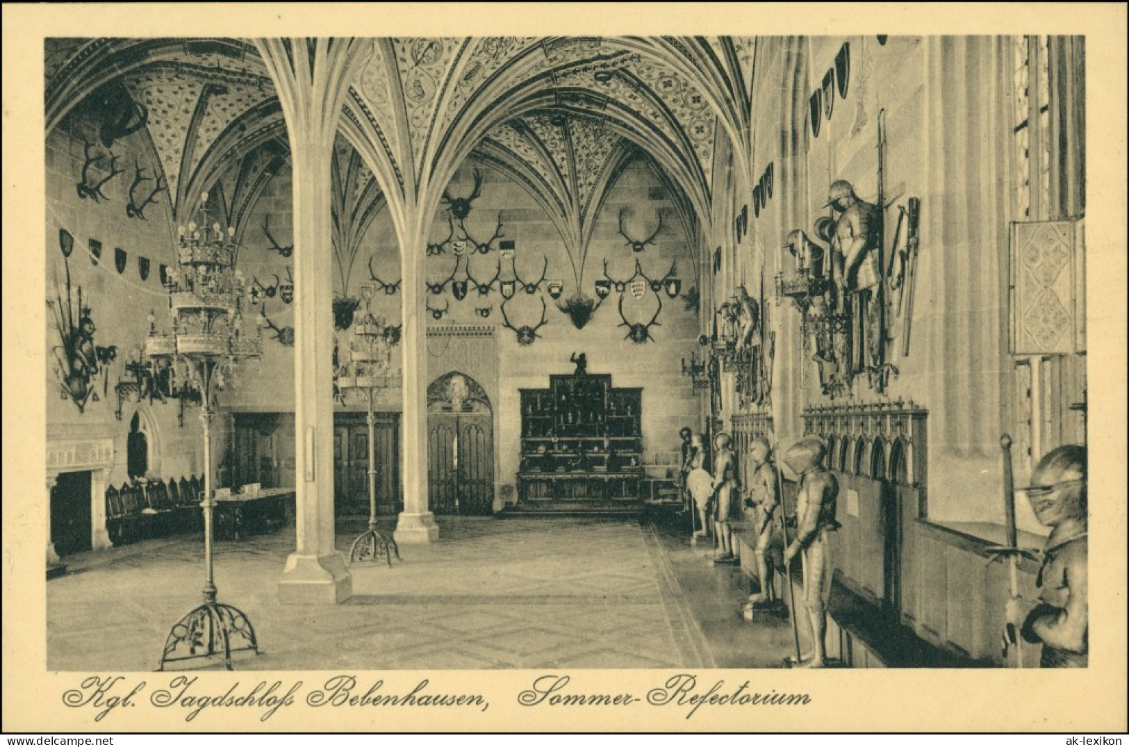 Ansichtskarte Bebenhausen-Tübingen Jagdschloss, Sommer Refectorium 1924 - Tübingen