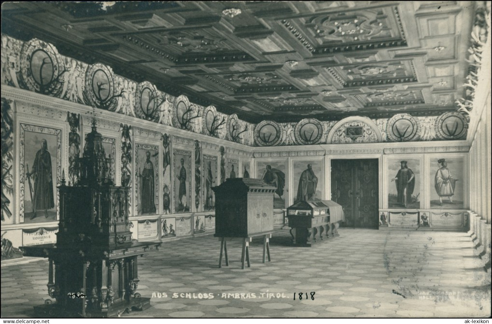 Ansichtskarte Amras-Innsbruck Schloss Ambras - Saal 1928 - Innsbruck