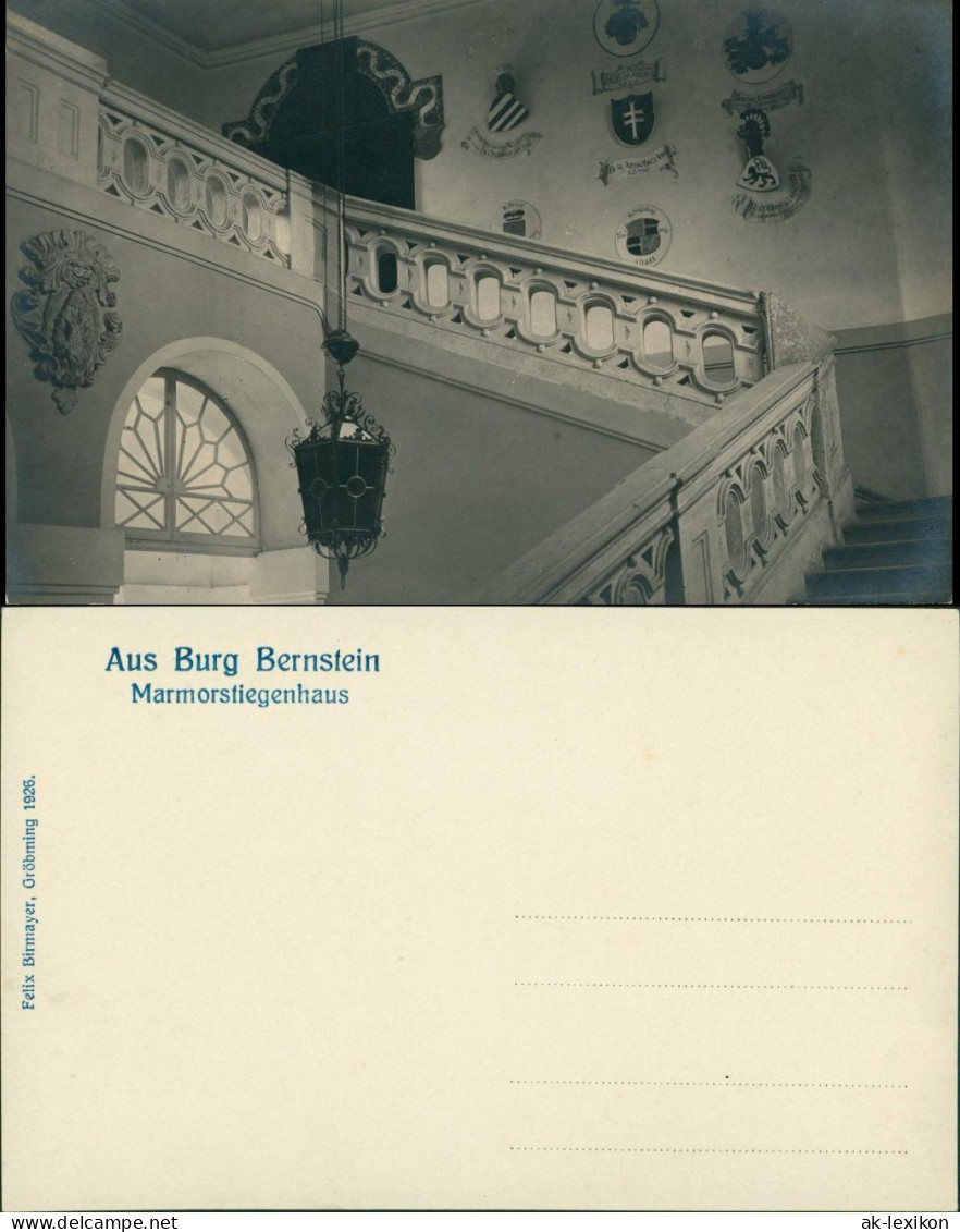 Ansichtskarte Gröbming Burg Bernstein - Treppenhaus 1926 - Autres & Non Classés