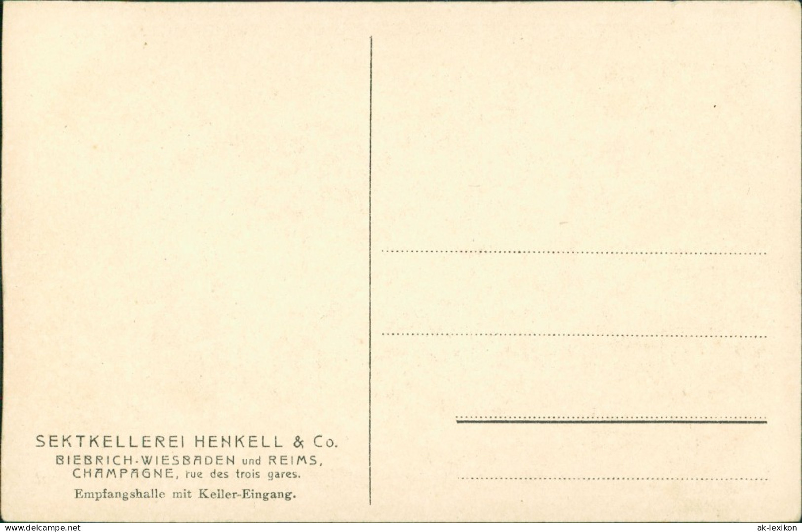 Ansichtskarte Biebrich-Wiesbaden Sektkellerei Henkell - Empfangshalle 1927 - Wiesbaden