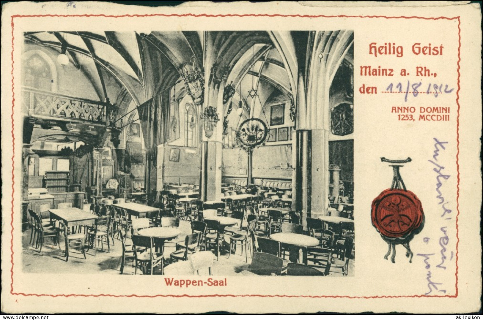 Ansichtskarte Mainz Heilig Geist - Saal 1912 - Mainz