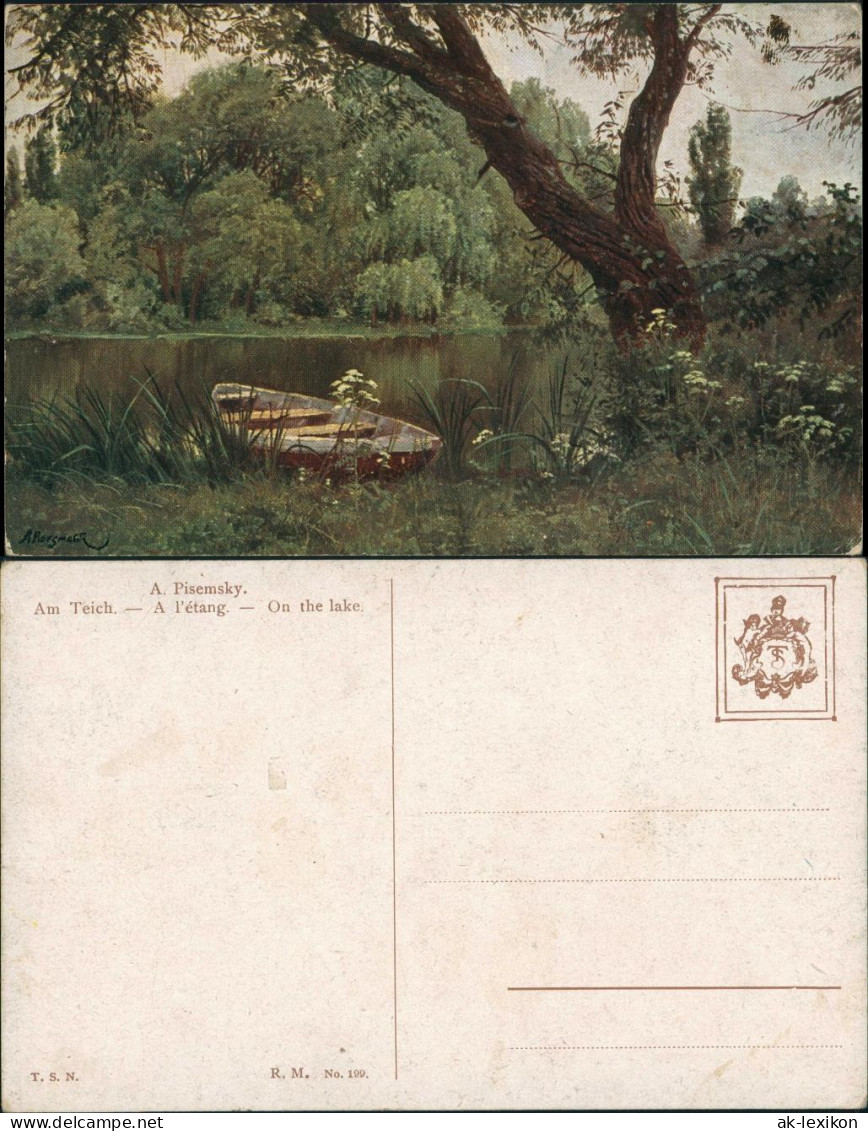 Ansichtskarte  Künstlerkarte Pisemsky Stimmungsbild "On The Lake" Natur 1910 - 1900-1949