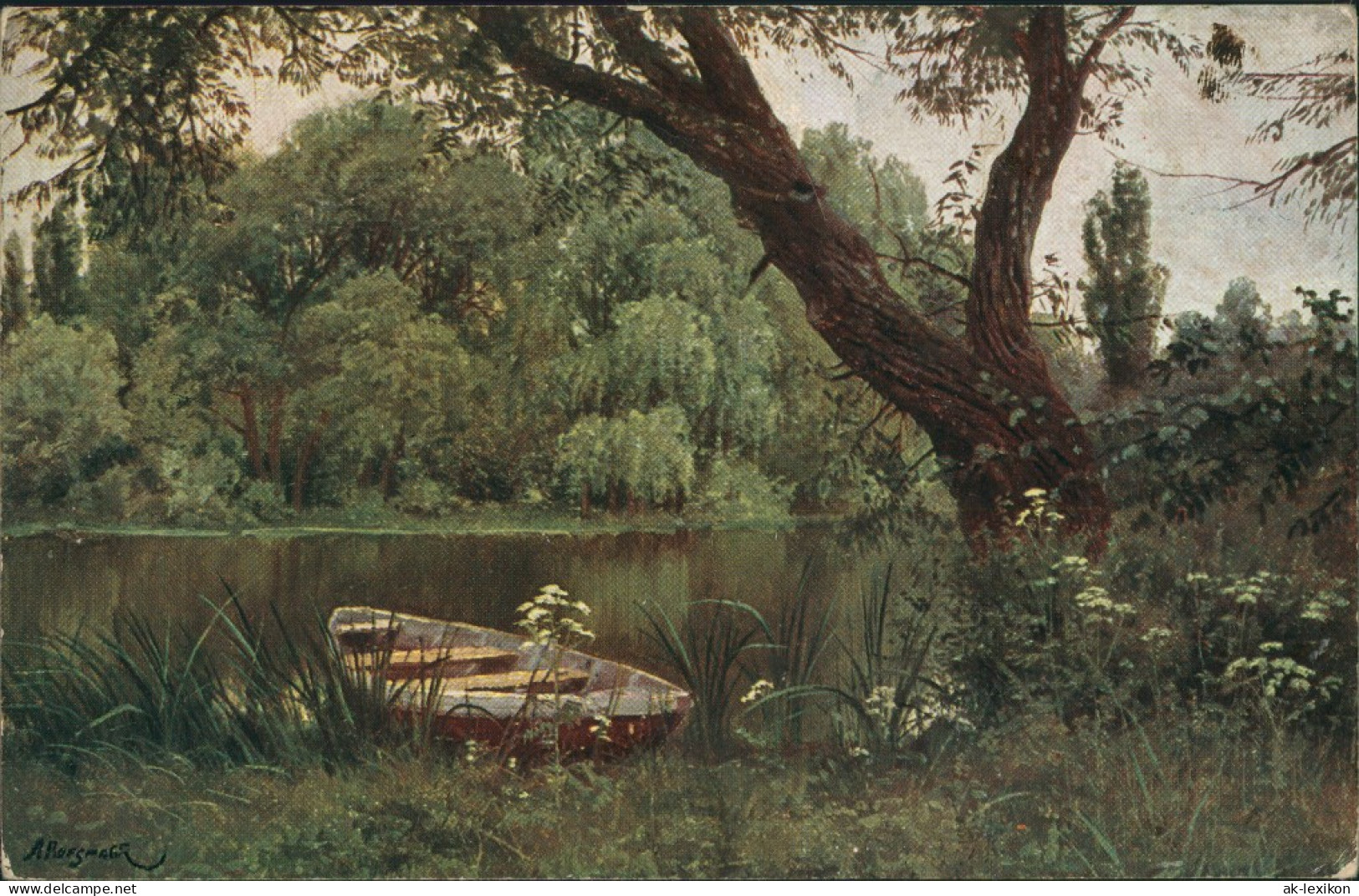 Ansichtskarte  Künstlerkarte Pisemsky Stimmungsbild "On The Lake" Natur 1910 - 1900-1949