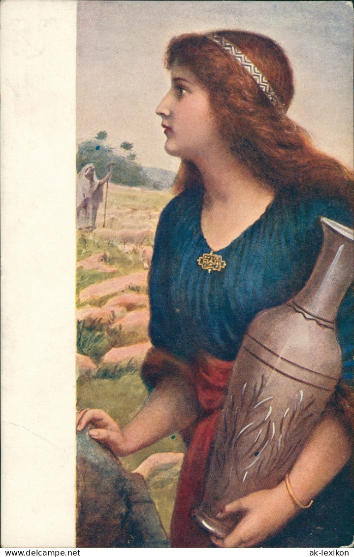 Ansichtskarte  Künstlerkarte Gemälde Kunstwerk Hering "Rahel" 1925 - Personen