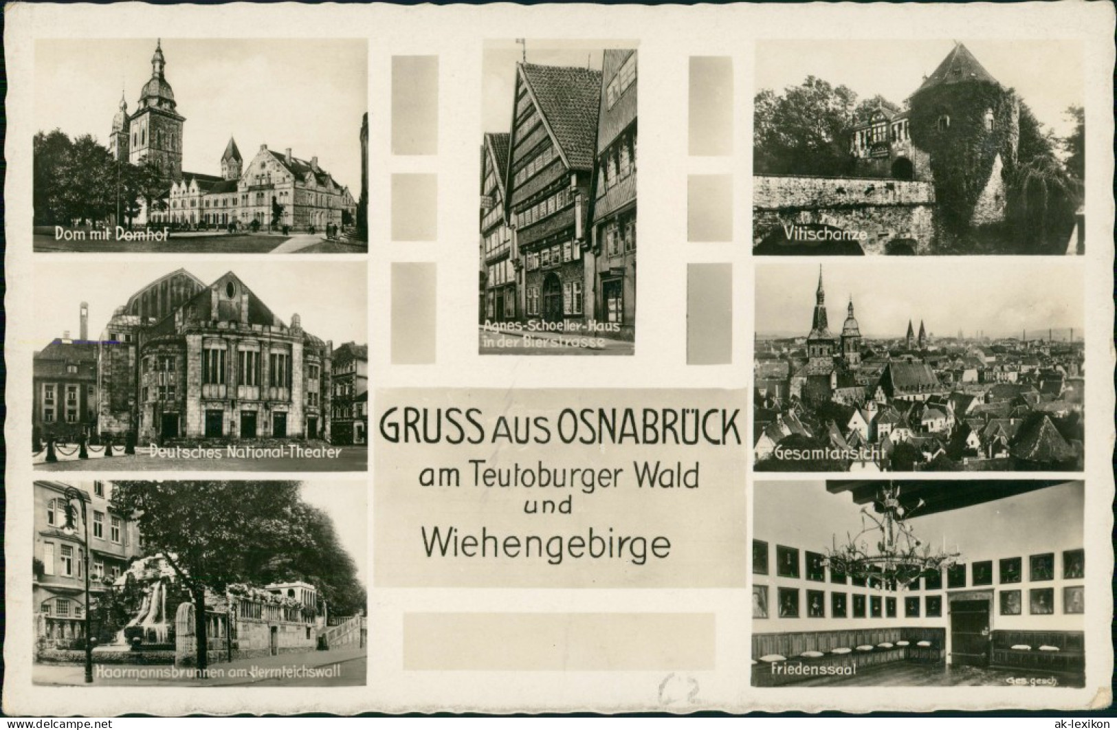 Ansichtskarte Osnabrück Do, Friedenssaal, Theater 1934 - Osnabrück