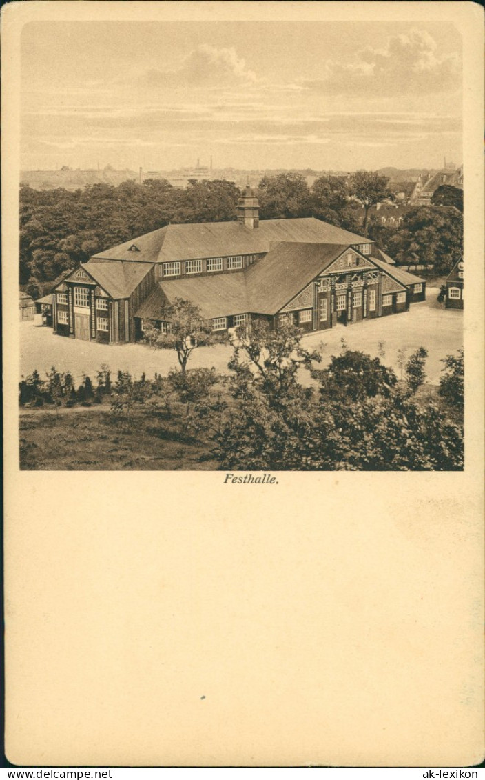 Ansichtskarte Freiberg (Sachsen) Festahalle - Stadt 1912 - Freiberg (Sachsen)