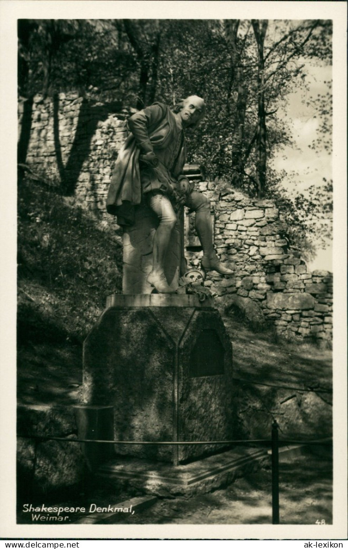 Ansichtskarte Weimar Shakespeare Denkmal 1932 - Weimar