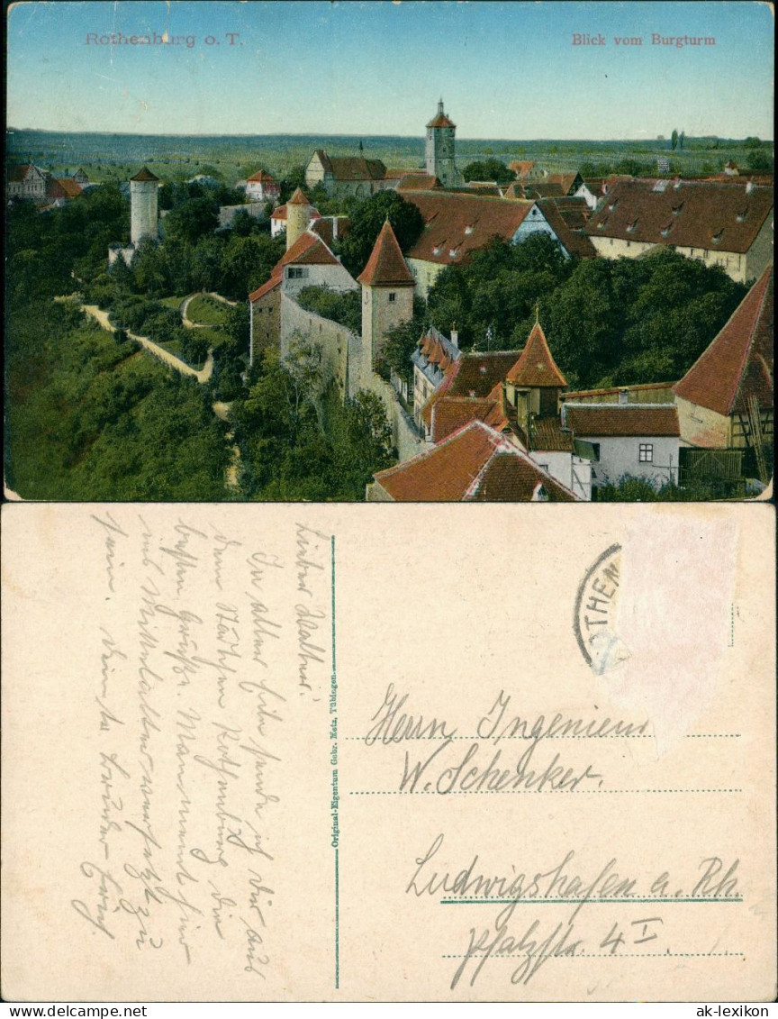 Ansichtskarte Rothenburg Ob Der Tauber Stadtpartie 1913 - Rothenburg O. D. Tauber