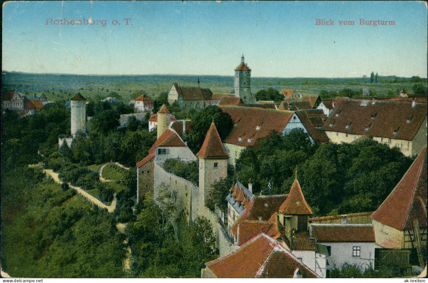 Ansichtskarte Rothenburg Ob Der Tauber Stadtpartie 1913 - Rothenburg O. D. Tauber