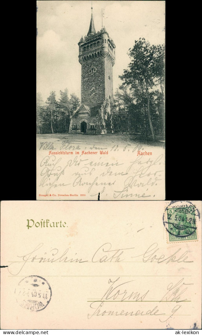 Ansichtskarte Aachen Aussichtsturm Aachener Wald 1904 - Aachen