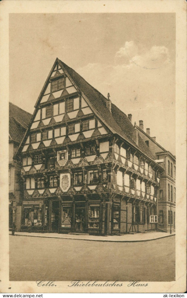 Ansichtskarte Celle Straße - Thielebeutsches Haus 1917 - Celle