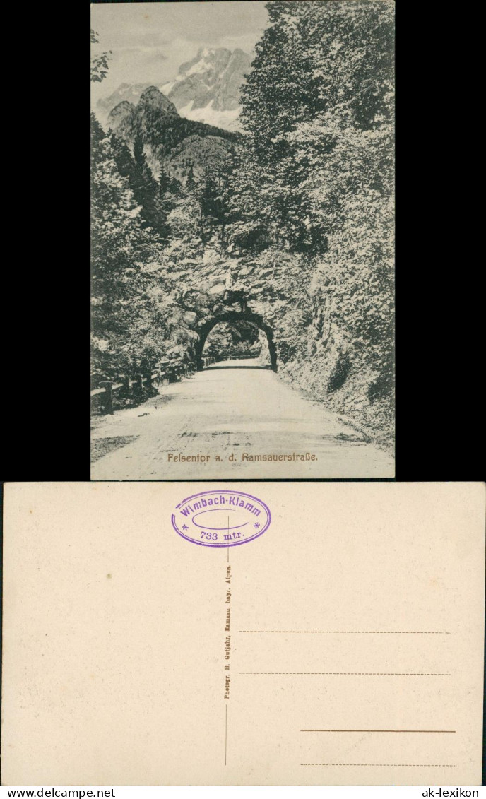 Ansichtskarte Berchtesgaden Ramsauerstraße A.d. Felsentor 1922 - Berchtesgaden