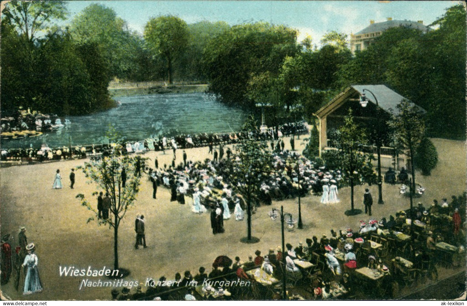 Ansichtskarte Wiesbaden Kurkonzert Im Kurgarten 1911 - Wiesbaden