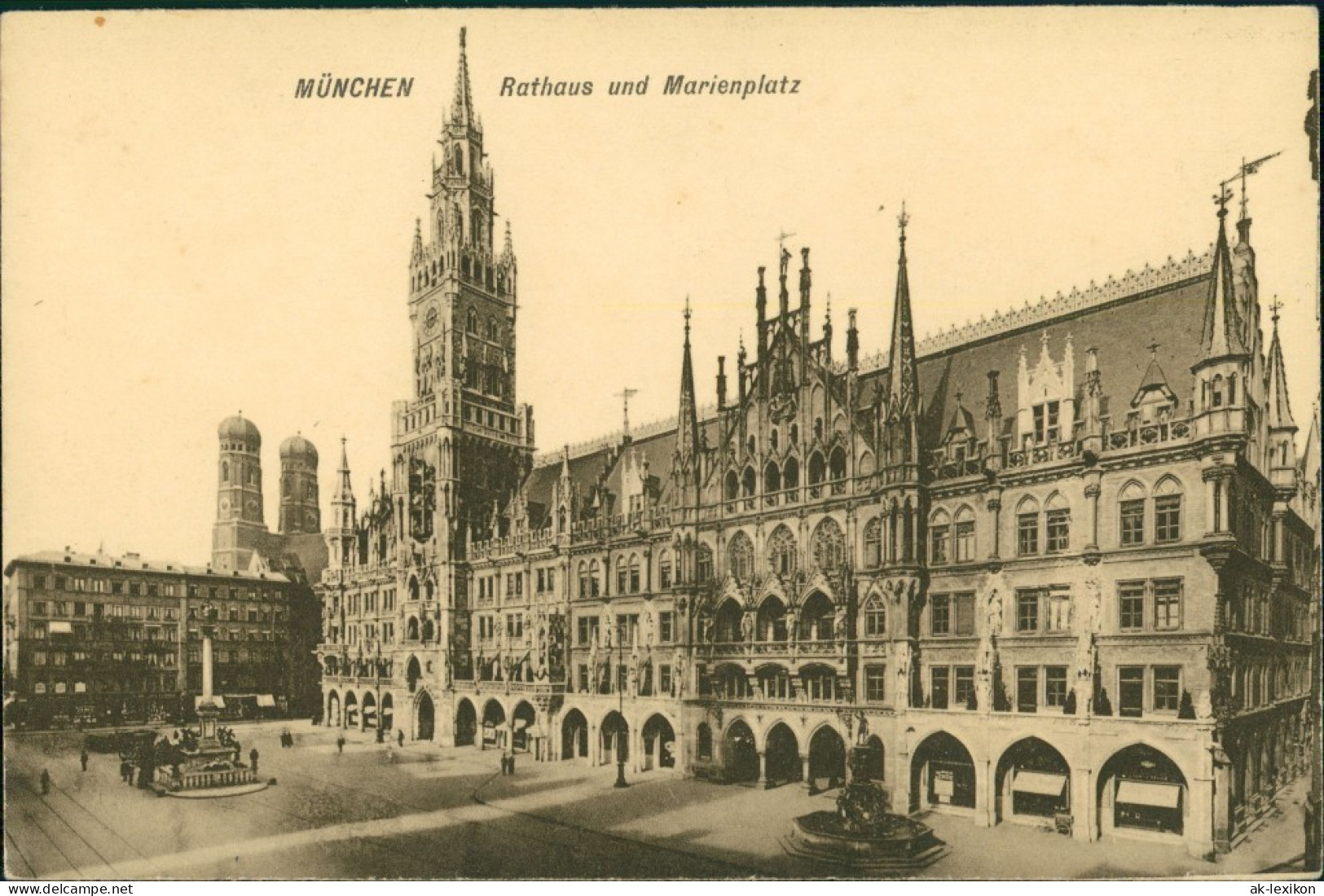 Ansichtskarte München Marienplatz, Rathaus 1922 - Muenchen