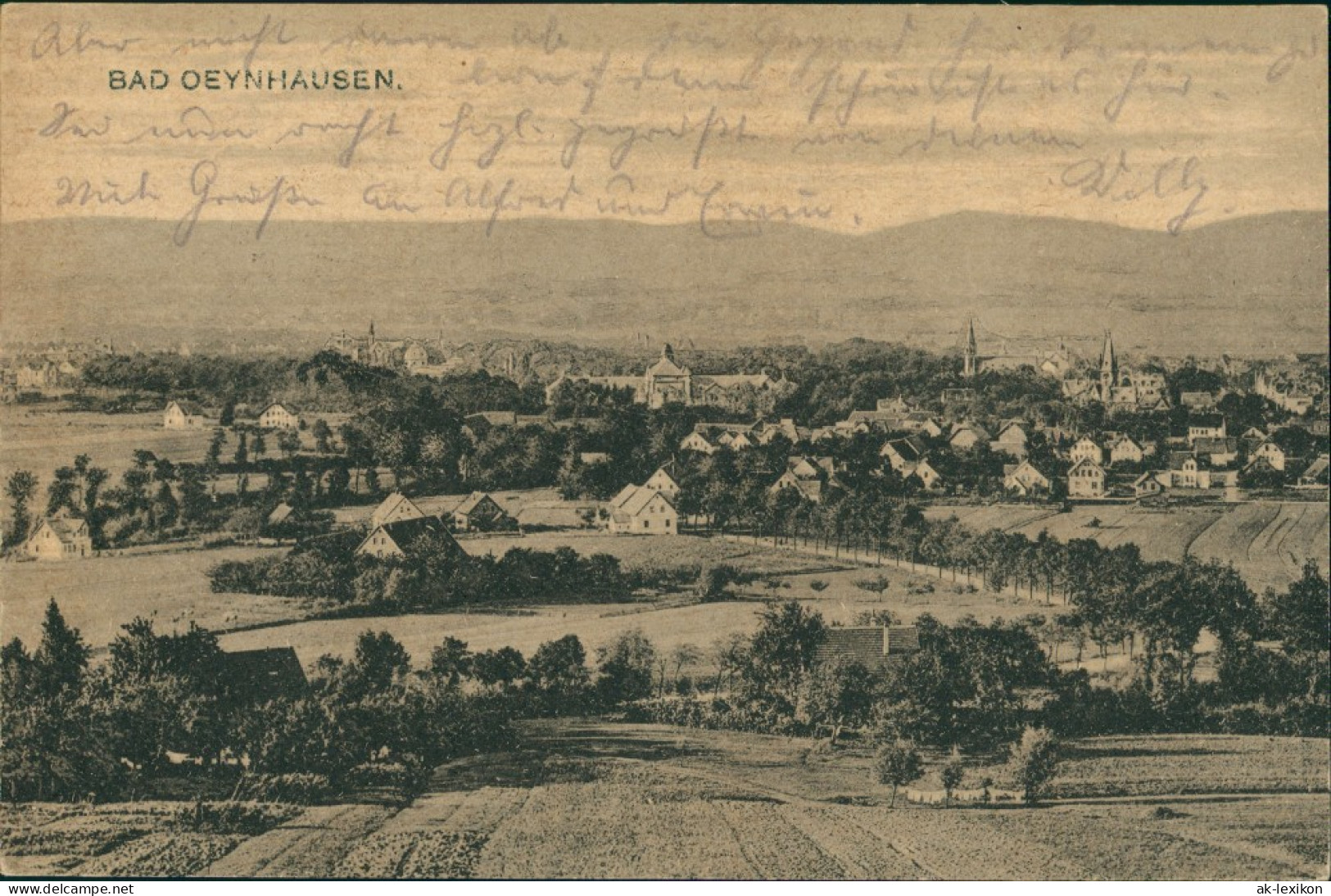 Ansichtskarte Bad Oeynhausen Partie An Der Stadt 1920 - Bad Oeynhausen