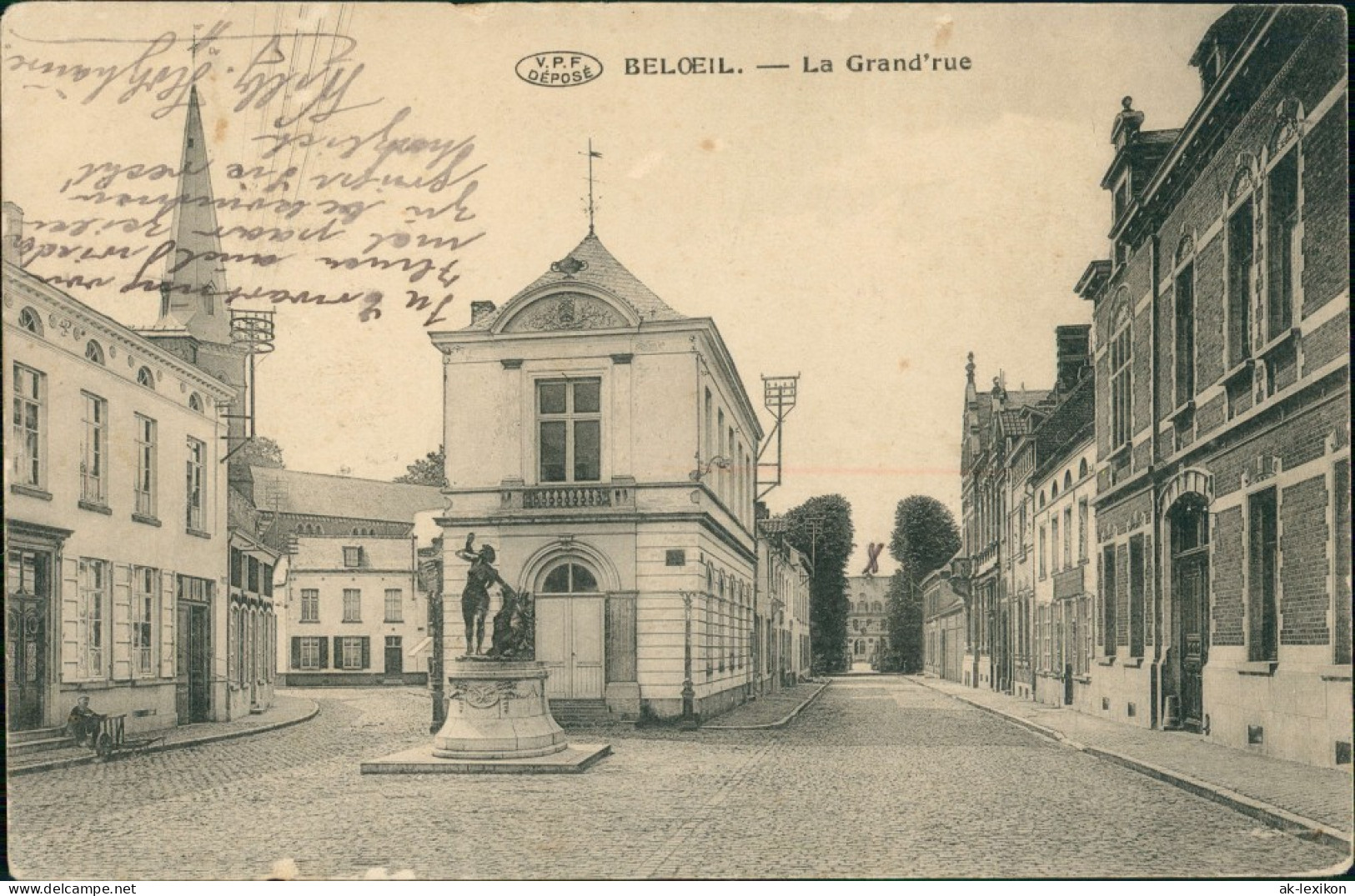 Postkaart Belœil (Belgien) La Grand Rue 1916 - Autres & Non Classés