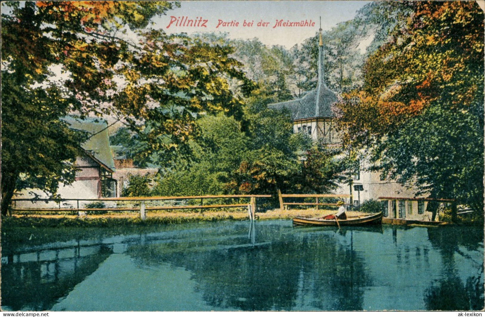 Ansichtskarte Pillnitz Partie An Der Meixmühle, Ruderboot 1913 - Pillnitz