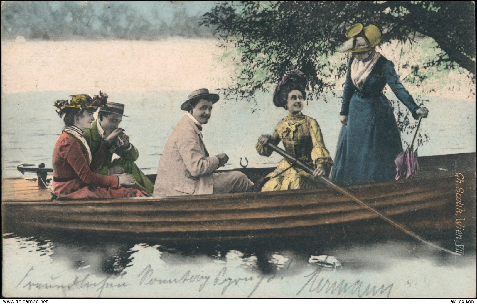 Ansichtskarte  Menschen/Soziales Leben - Liebespaare - Bootspartie 1902 - Paare