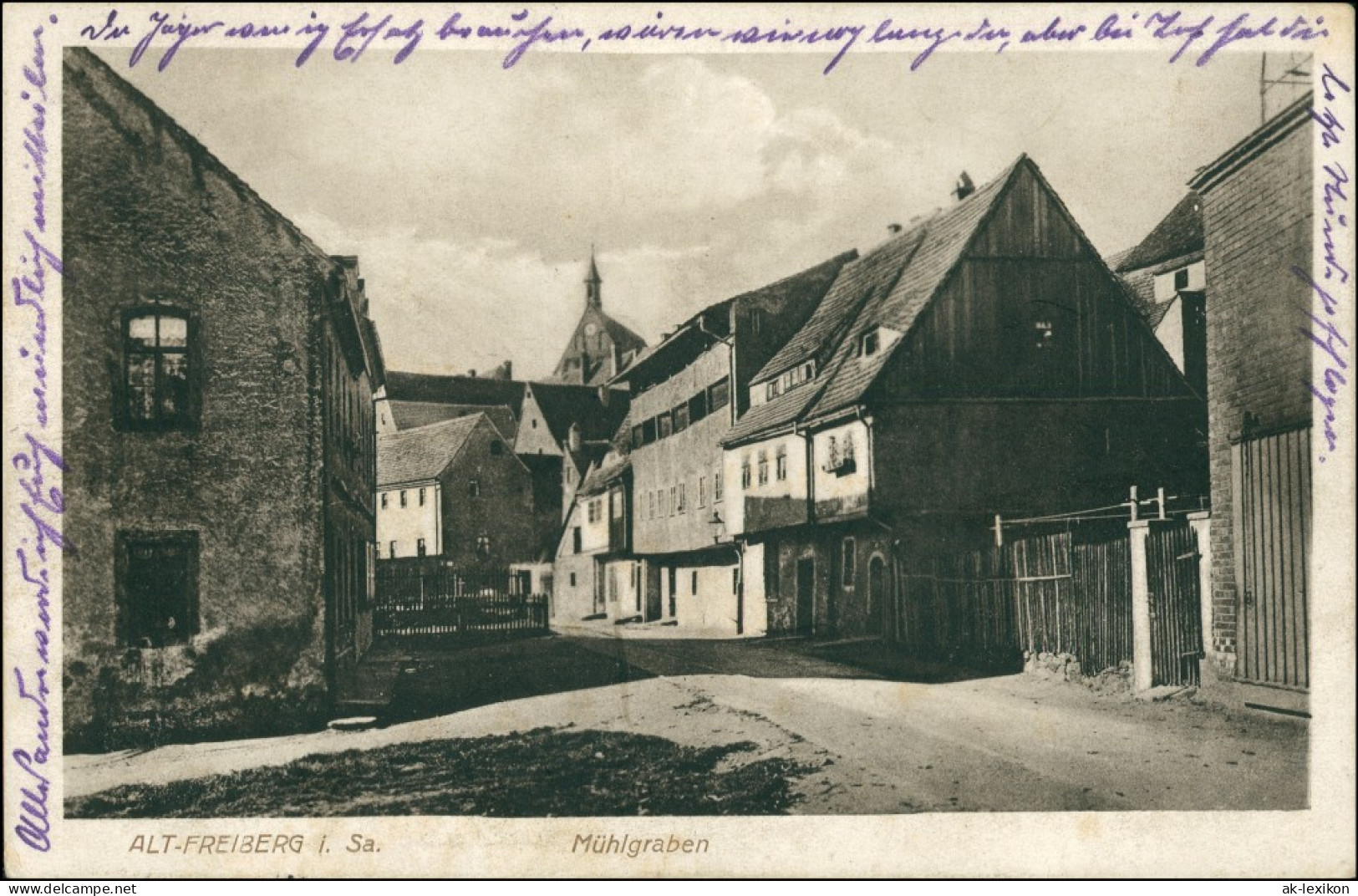 Ansichtskarte Freiberg (Sachsen) Partie Am Mühlgraben 1916 - Freiberg (Sachsen)