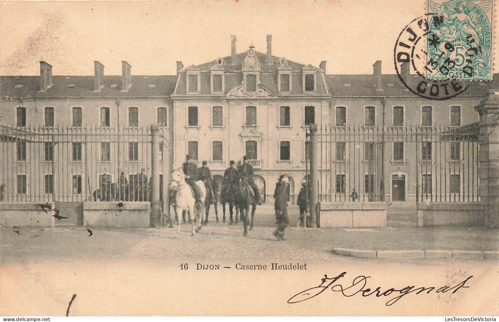 FRANCE - Dijon - Vue Sur La Caserne Heudelet - Vue Sur L'entrée - Vue Générale Animé - Carte Postale Ancienne - Dijon