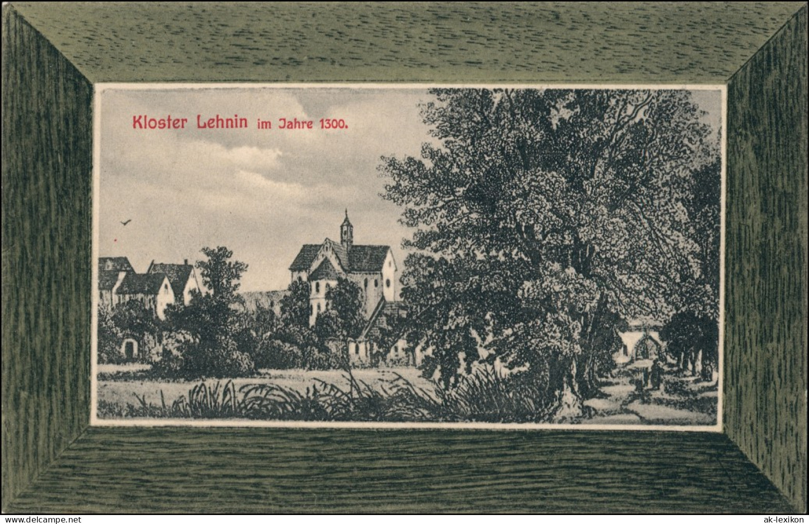 Ansichtskarte Kloster Lehnin Kloster Im Jahre 1300, Passepartout 1909 - Lehnin