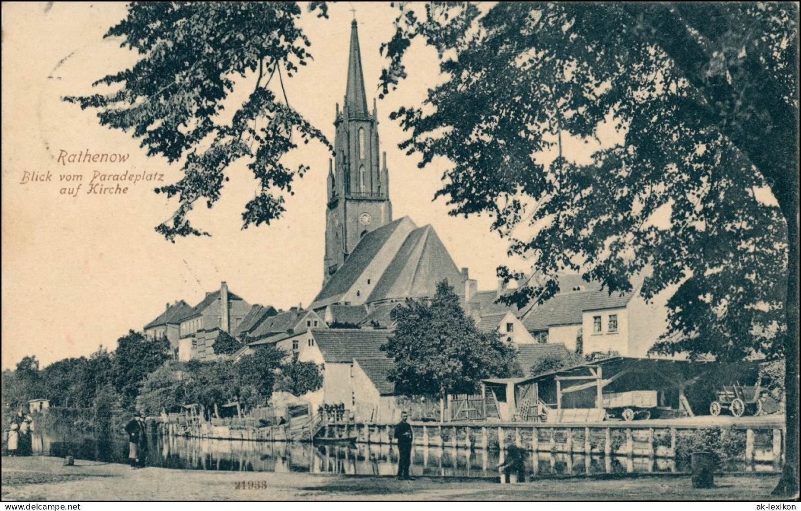 Ansichtskarte Rathenow Paradeplatz 1908 - Rathenow